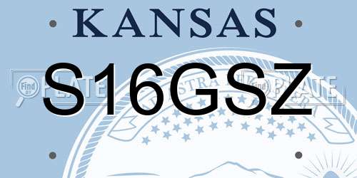 S16GSZ Kansas License Plate