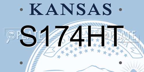 S174HT Kansas License Plate