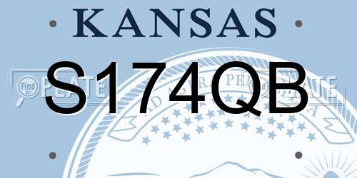 S174QB Kansas License Plate