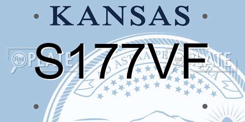 S177VF Kansas License Plate
