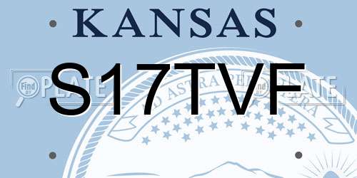 S17TVF Kansas License Plate