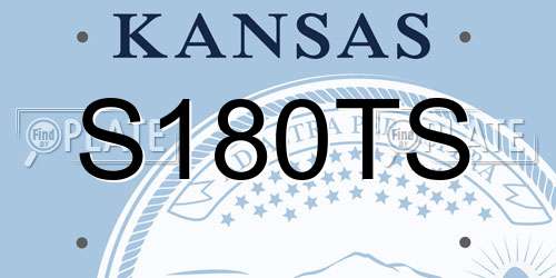 S180TS Kansas License Plate