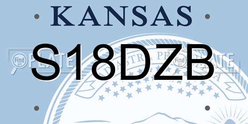 S18DZB Kansas License Plate