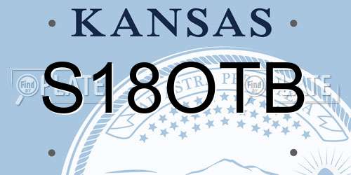 S18OTB Kansas License Plate