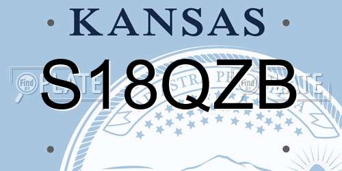 S18QZB Kansas License Plate
