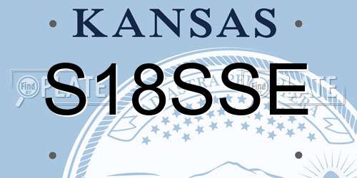 S18SSE Kansas License Plate