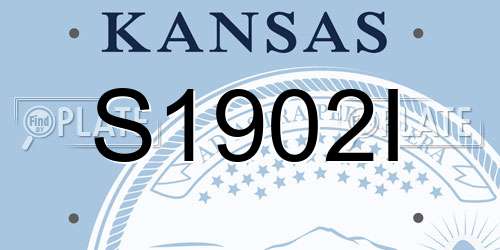 S1902I Kansas License Plate