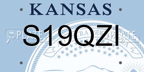 S19QZI Kansas License Plate