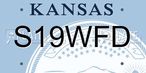 S19WFD Kansas License Plate