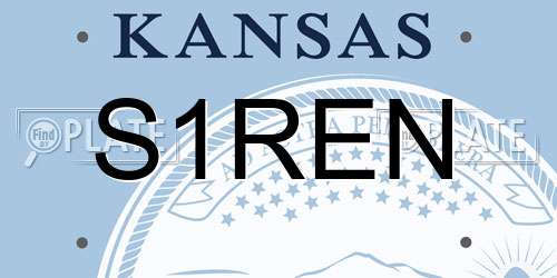 S1REN Kansas License Plate