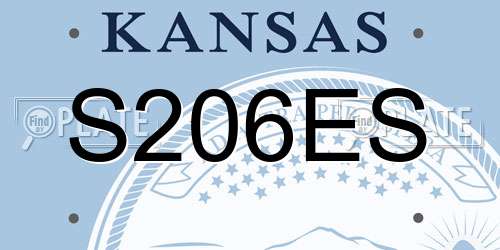 S206ES Kansas License Plate