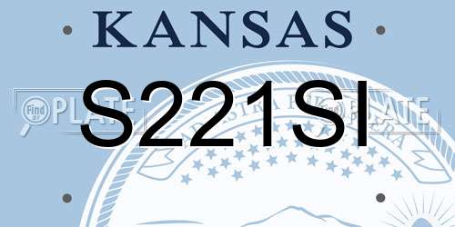 S221SI Kansas License Plate