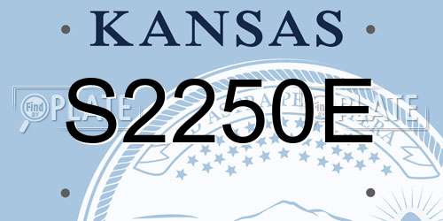 S2250E Kansas License Plate