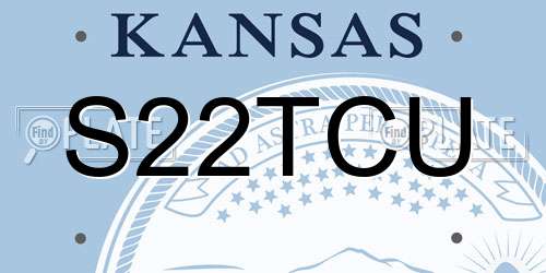 S22TCU Kansas License Plate
