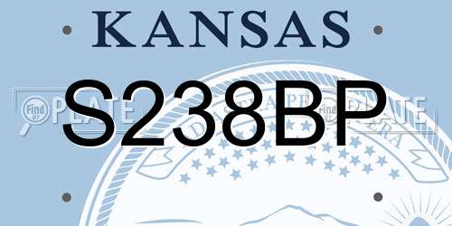 S238BP Kansas License Plate