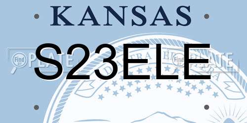 S23ELE Kansas License Plate