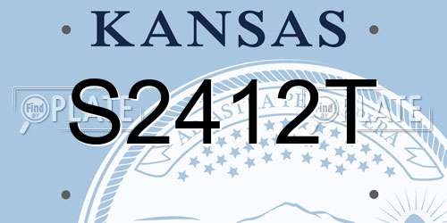 S2412T Kansas License Plate