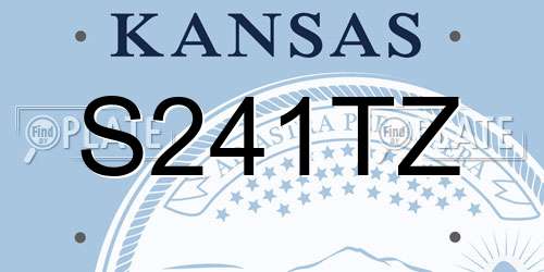 S241TZ Kansas License Plate