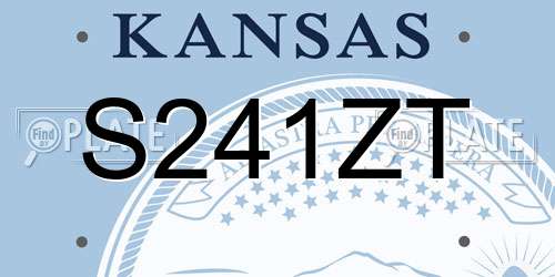 S241ZT Kansas License Plate