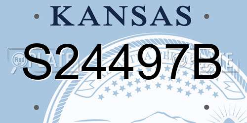 S24497B Kansas License Plate