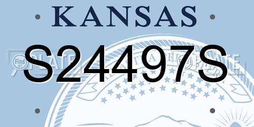 S24497S Kansas License Plate