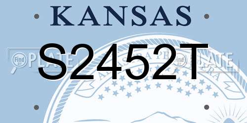 S2452T Kansas License Plate