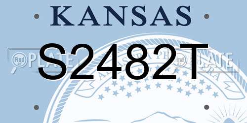 S2482T Kansas License Plate