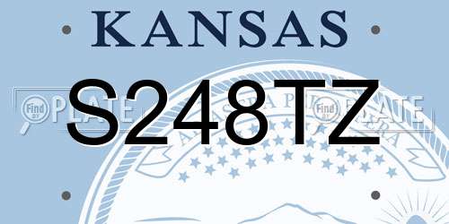 S248TZ Kansas License Plate