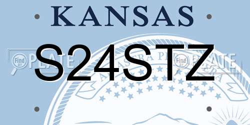 S24STZ Kansas License Plate