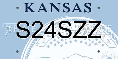 S24SZZ Kansas License Plate