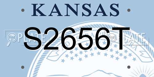 S2656T Kansas License Plate
