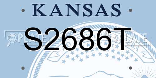 S2686T Kansas License Plate