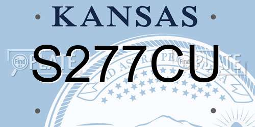 S277CU Kansas License Plate