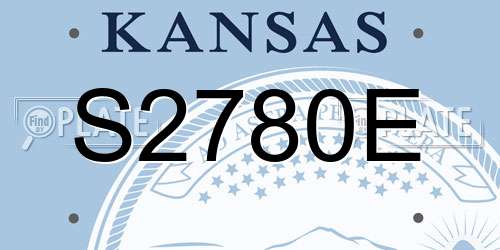 S2780E Kansas License Plate