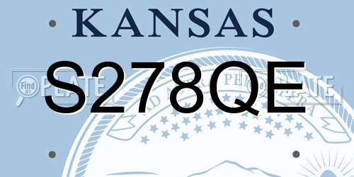 S278QE Kansas License Plate