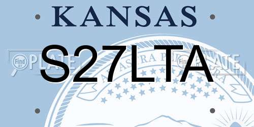 S27LTA Kansas License Plate