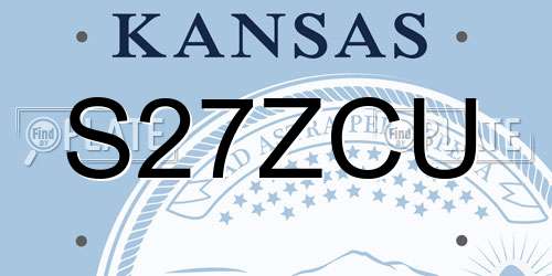 S27ZCU Kansas License Plate