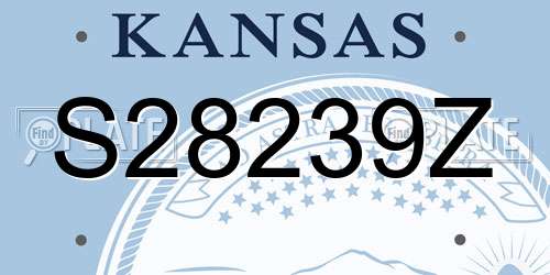 S28239Z Kansas License Plate