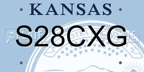 S28CXG Kansas License Plate