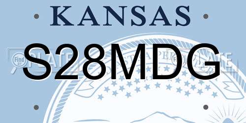 S28MDG Kansas License Plate