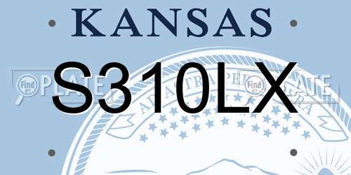 S310LX Kansas License Plate