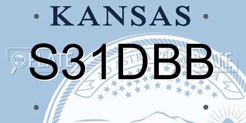 S31DBB Kansas License Plate
