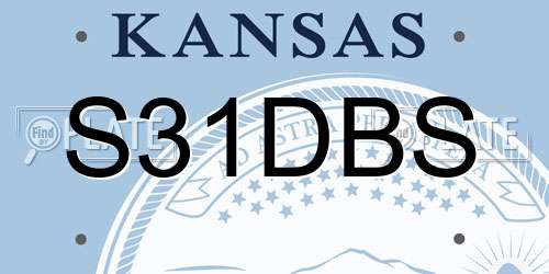 S31DBS Kansas License Plate