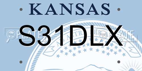 S31DLX Kansas License Plate