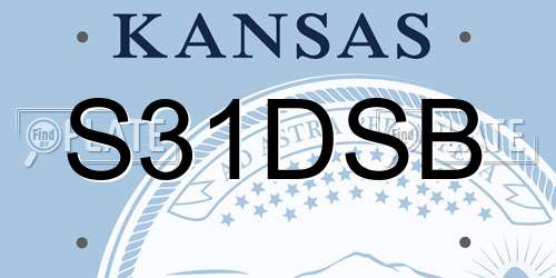 S31DSB Kansas License Plate