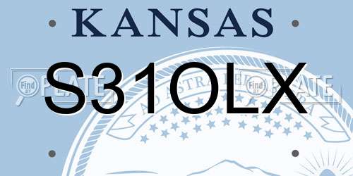 S31OLX Kansas License Plate