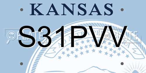S31PVV Kansas License Plate
