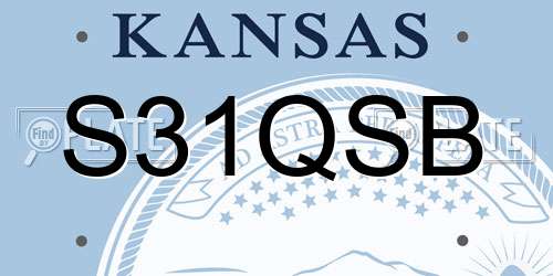 S31QSB Kansas License Plate