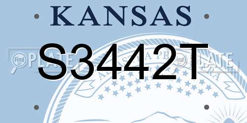 S3442T Kansas License Plate
