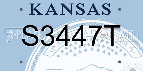 S3447T Kansas License Plate
